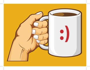Hand Holding Coffee Mug