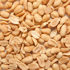 Salted peanuts. Background or texture.