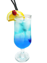 alcohol blue lagoon cocktail drink