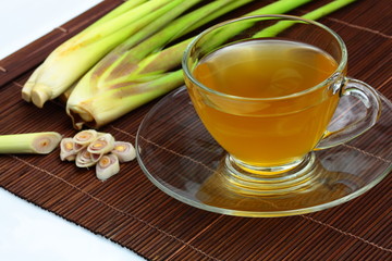 The lemon grass and lemon grass tea.