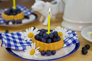Blaubeerkuchen zum Geburtstag