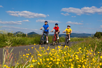 Family biking