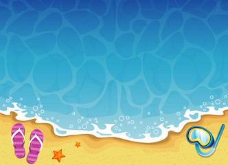 Fototapeta premium Vector illustration of Summer tropical banner