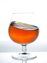 Glass with cognac