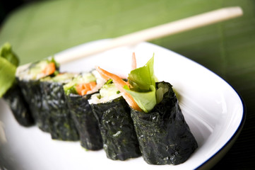 close up vegetarian roll