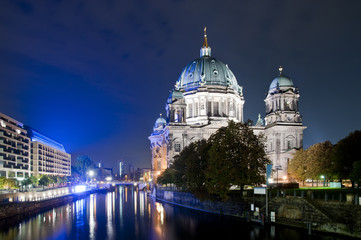 Cathedral in Berlin at night