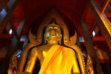 Buddha statue in temple of thailand