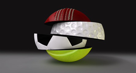 Segmented Fragmented Round Sports Ball