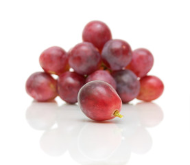 grapes closeup on white background