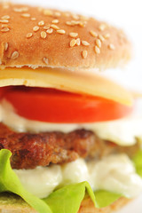 hamburger with cutlet
