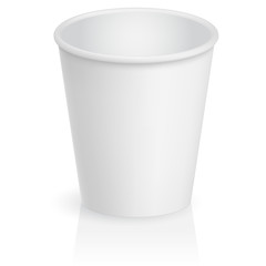 Empty cardboard cup