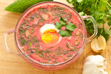 Cold beetroot soup