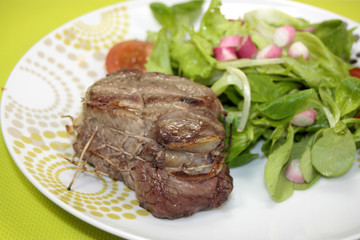 pavé et salade