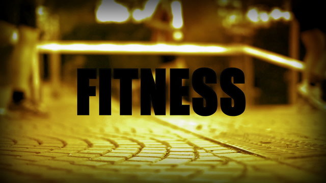 Fitness - Jogger im Hintergrund (Gold)