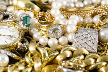 Jewelry, gold, necklaces, rings, bracelets, watch, wealth
