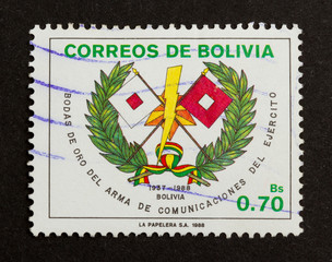 BOLIVIA - 1985: Stamp printed in Bolivia