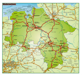 Naklejka premium Dolna Saksonia_Environment_bunt