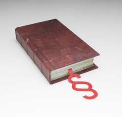 An old book with section sign