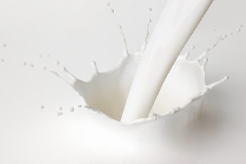 Pouring milk splash.