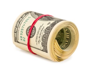 twisted american dollar banknotes