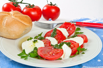 Mozarella mit Tomaten