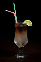 glass of long island cocktail