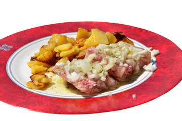 Sülze mit Bratkartoffeln