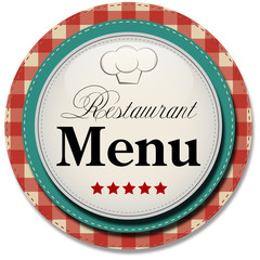 Restaraunt menu label