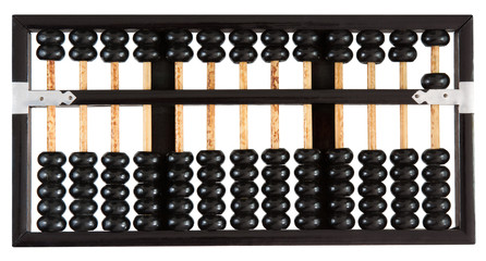 Abacus showing five isolated on white background. One of a set.
