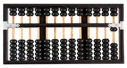 Abacus showing one isolated on white background. One of a set.