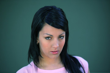 Fototapeta premium Serious young woman