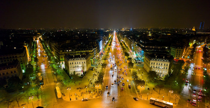 Paris, Frankreich. Aussicht vom Triumpfbogen