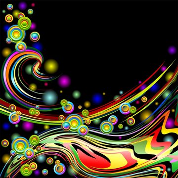 Girlande Colori Sfondo Astratto-Abstract Colors Swirls-Vector