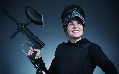 Female Paintball Player