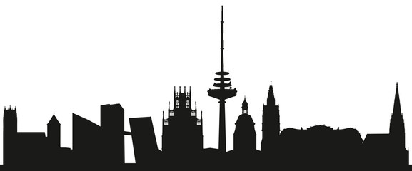 Skyline Münster (Silhouette)