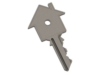 Steel house-shape key