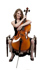 Woman cellist