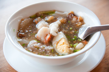 Seafood paste of rice flour with shrimp, mantis shrimp, squid