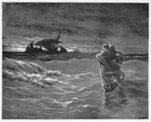 Jesus walks on the sea