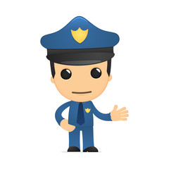 funny cartoon policeman