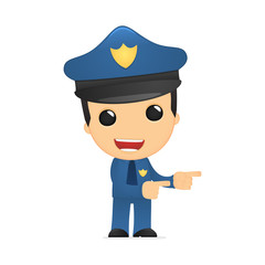 funny cartoon policeman