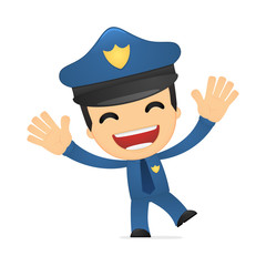 funny cartoon policeman