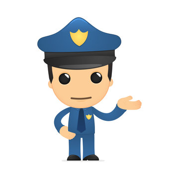 funny cartoon policeman