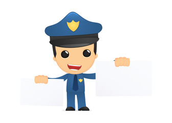 funny cartoon policeman