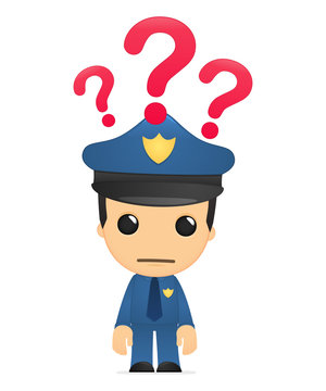 funny cartoon policeman