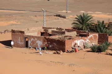 Fototapete Rund Haus in der Sahara © hecke71