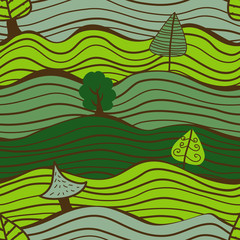 Seamless forest pattern © ritenmorgen
