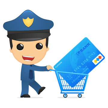 funny cartoon policeman