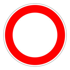 Verbot für Fahrzeuge aller Art – RGB-Rot