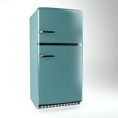 Retro fridge side view